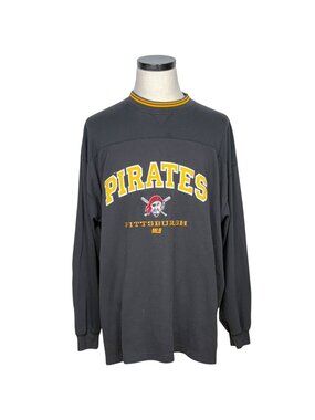 Pittsburgh Pirates MLB Lee Sport Long Sleeve Shirt Black XL 90s Vintage Crewneck